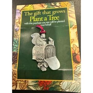 Seagull Pewter Ornament Silver Squirrel Mailbox Happy Holiday National Wildlife